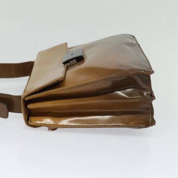 PRADA Shoulder Bag Enamel Beige Silver Auth - Picture 3 of 16